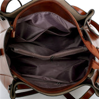 Borsa a secchiello sub-diagonale di grande capacità 4 in 1 borsa da donna retrò modello nilla nero marrone wine red MAHENA ECONOMY