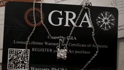 Sterling Silver Moissanite Necklace S925