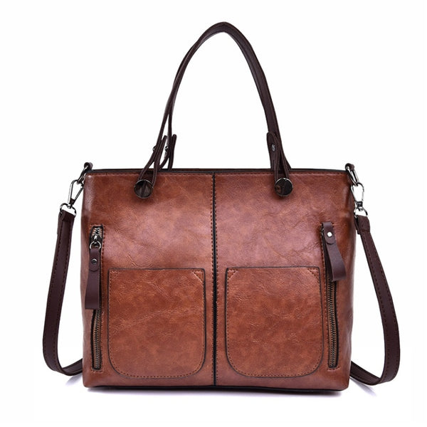 Borsa a tracolla moda casual PU da donna (marrone) modello Zaira mahena ECONOMY
