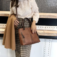 Borsa a tracolla moda casual PU da donna (marrone) modello Zaira mahena ECONOMY