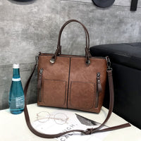 Borsa a tracolla moda casual PU da donna (marrone) modello Zaira mahena ECONOMY