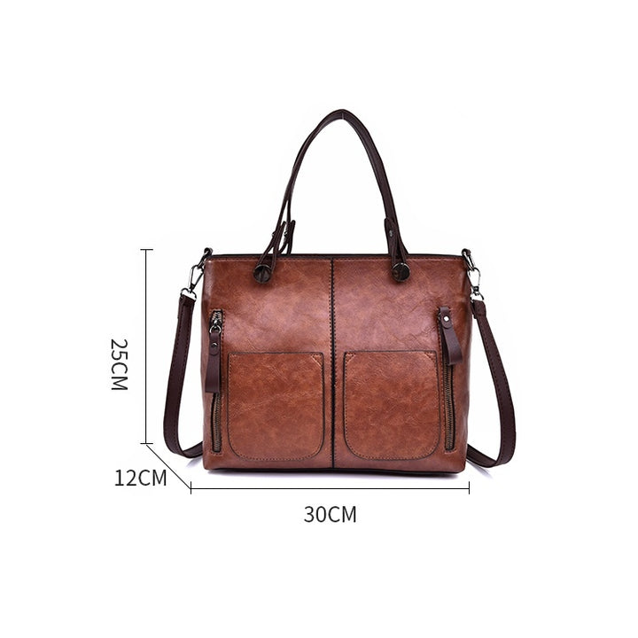 Borsa a tracolla moda casual PU da donna (marrone) modello Zaira mahena ECONOMY