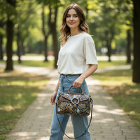 Borsa da donna in stile retrò in pelle modello Feme piccolo gioiello