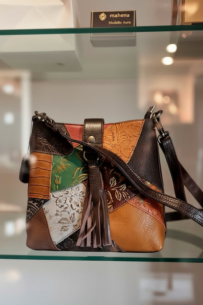 Borsa Donna a Tracolla fashion Alta qualita' Mahena™ modello AURA 24X7,5X23 offerta lancio