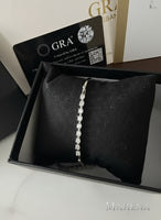 Bracciale da donna in argento sterling S925 con moissanite