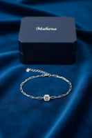 Bracciale da donna in argento Sterling S925 con moissanite da 1 carato e colore D