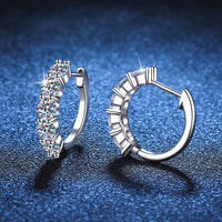 Orecchini da donna in argento sterling con diamante singolo e moissanite 3KARATI 4 MM