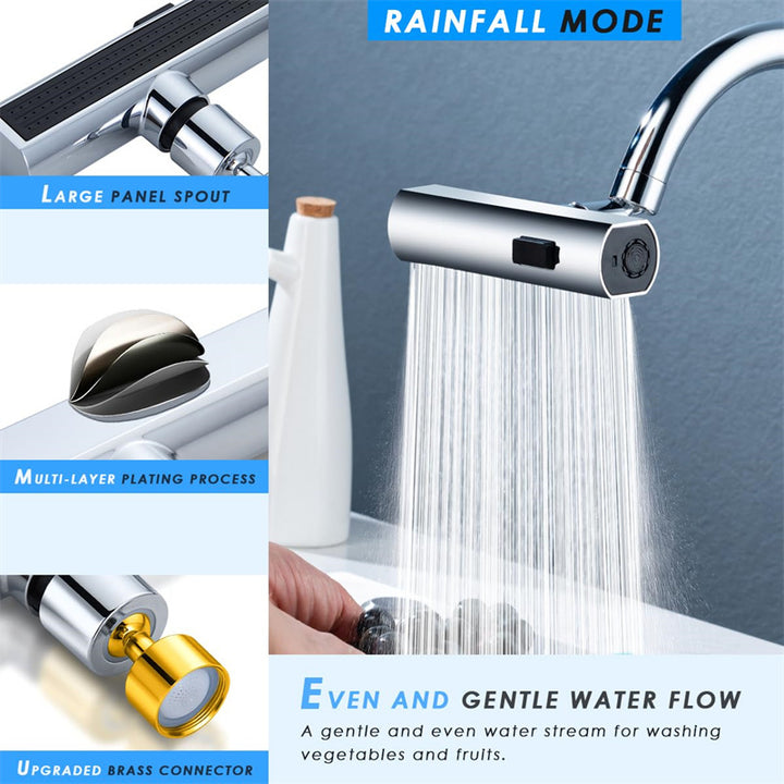 Rubinetto da cucina Cascata Uscita Anti-Schizzi Universale Rotante Gorgogliatore Multifunzionale