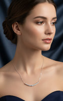 Collana in argento sterling S925 con moissanite, leggera, di lusso, di alta qualità, 1.1 carati, colore D