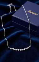 Collana in argento sterling S925 con moissanite, leggera, di lusso, di alta qualità, 1.1 carati, colore D