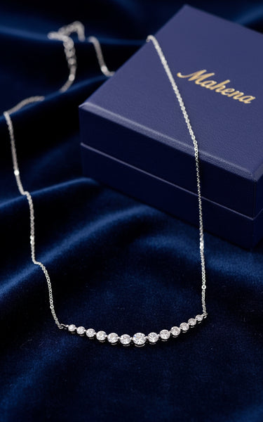 Collana in argento sterling S925 con moissanite, leggera, di lusso, di alta qualità, 1.1 carati, colore D