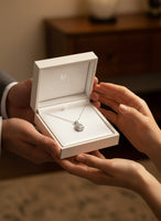 Collana in argento sterling S925 con moissanite per donna