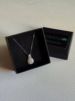 Collana in argento sterling S925 con moissanite per donna