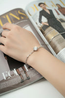 Bracciale da donna in argento Sterling S925 con moissanite da 1 carato e colore D