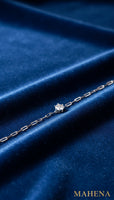 Bracciale da donna in argento Sterling S925 con moissanite da 1 carato e colore D