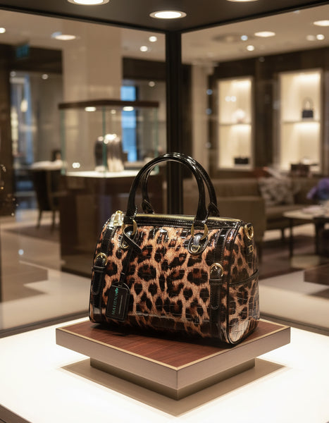 Borsa a mano con stampa leopardata, alla moda modello Dione consegna in 15 giorni prenotala ora BELLISSIMA E UNICA
