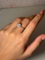 Anello Donna regolabile in argento con Pietra Moissanite 1 carato consegna immediata
