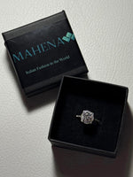 Anello Donna regolabile in argento con Pietra Moissanite 1 carato consegna immediata