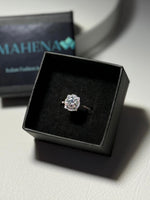 Anello Donna regolabile in argento con Pietra Moissanite 1 carato consegna immediata