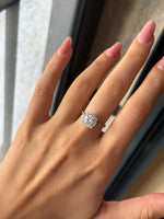Anello Donna regolabile in argento con Pietra Moissanite 1 carato consegna immediata
