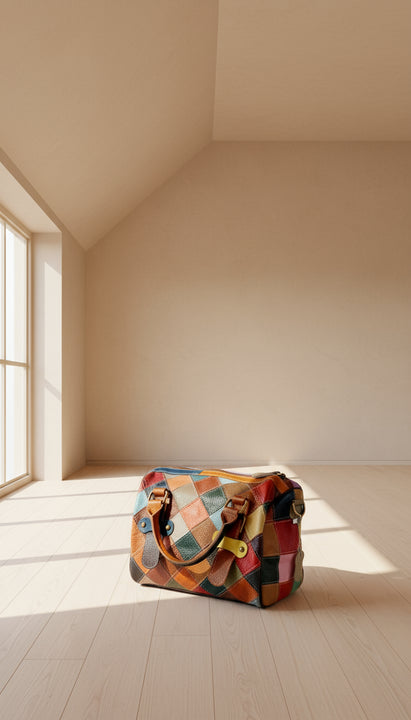 Borse da donna in pelle di vacchetta alla moda MULTICOLOR