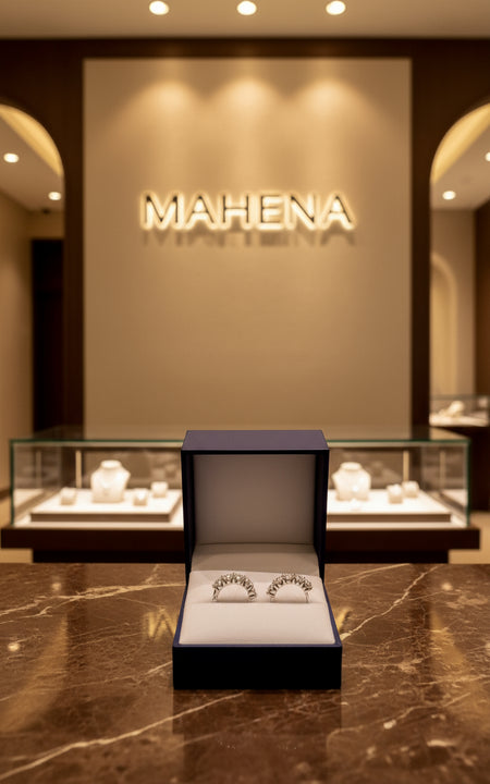 Orecchini da donna in argento sterling con diamante singolo e moissanite 3KARATI 4 MM