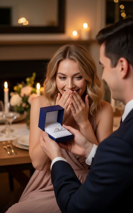 Orecchini da donna in argento sterling con diamante singolo e moissanite 3KARATI 4 MM