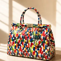 MAHENA "Brush" - Borsa a Mano in Pelle Italiana Effetto Dipinto