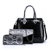 New Women's Handbags Tree Model Black and Red (3 pieces)