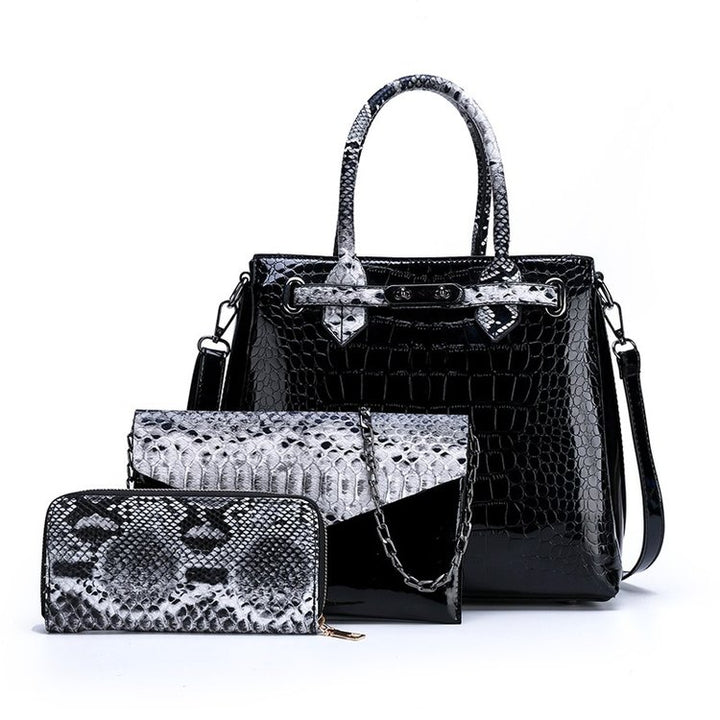 New Women's Handbags Tree Model Black and Red (3 pieces)