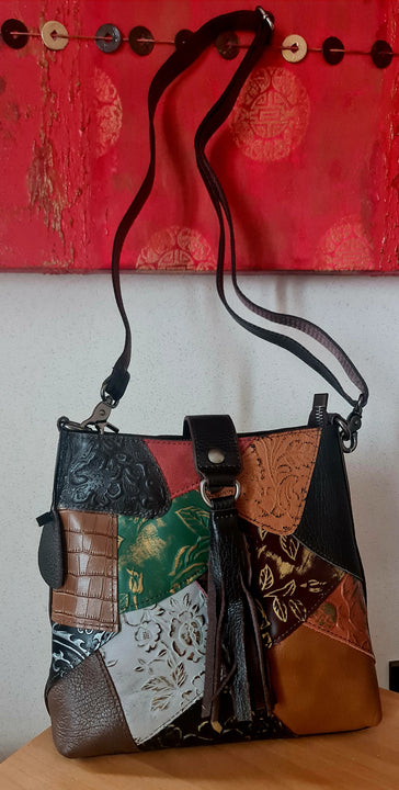 Borsa Donna a Tracolla fashion Alta qualita' Mahena™ modello AURA 24X7,5X23 offerta lancio