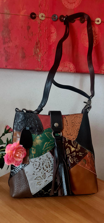 Borsa Donna a Tracolla fashion Alta qualita' Mahena™ modello AURA 24X7,5X23 offerta lancio