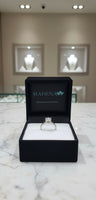 Anello regolabile in argento S925 con moissanite 2 carati con certificato Gra moissanite diamante
