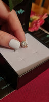 Anello regolabile in argento S925 con moissanite 2 carati con certificato Gra moissanite diamante