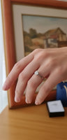 Anello regolabile in argento S925 con moissanite 2 carati con certificato Gra moissanite diamante