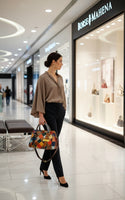 Borse da donna in pelle di vacchetta alla moda MULTICOLOR