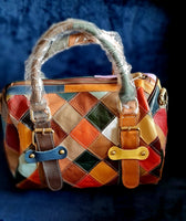 Borse da donna in pelle di vacchetta alla moda MULTICOLOR
