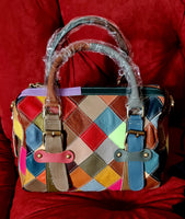 Borse da donna in pelle di vacchetta alla moda MULTICOLOR