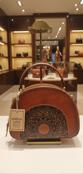 Borsa vintage in pelle scamosciata multifunzionale in vacchetta edizione limitata