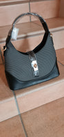 Small Patricia Shoulder and Crossbody Bag in Canvas and Faux Leather