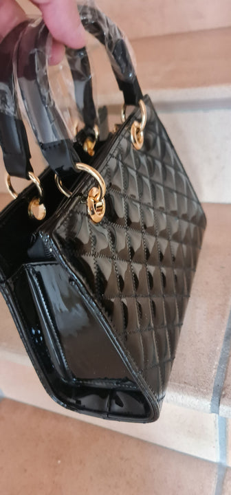 Dalida Glossy small-sized handbag, high-class French design