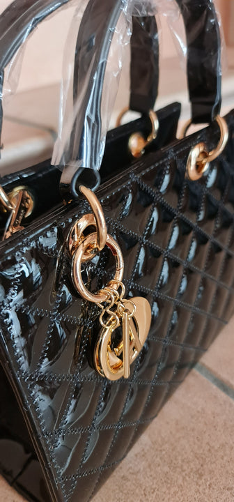 Dalida Glossy small-sized handbag, high-class French design