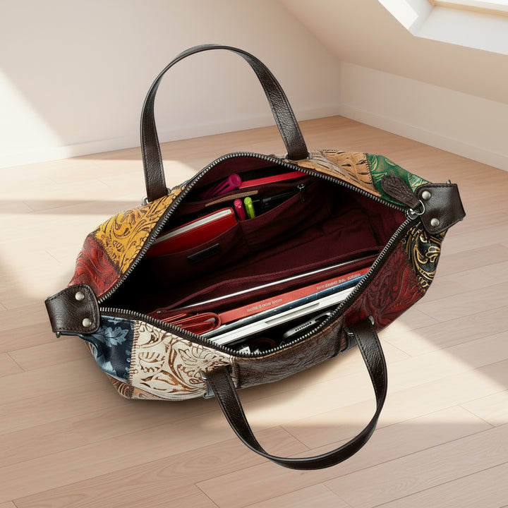 Borsa da donna in pelle di vacchetta modello Gea