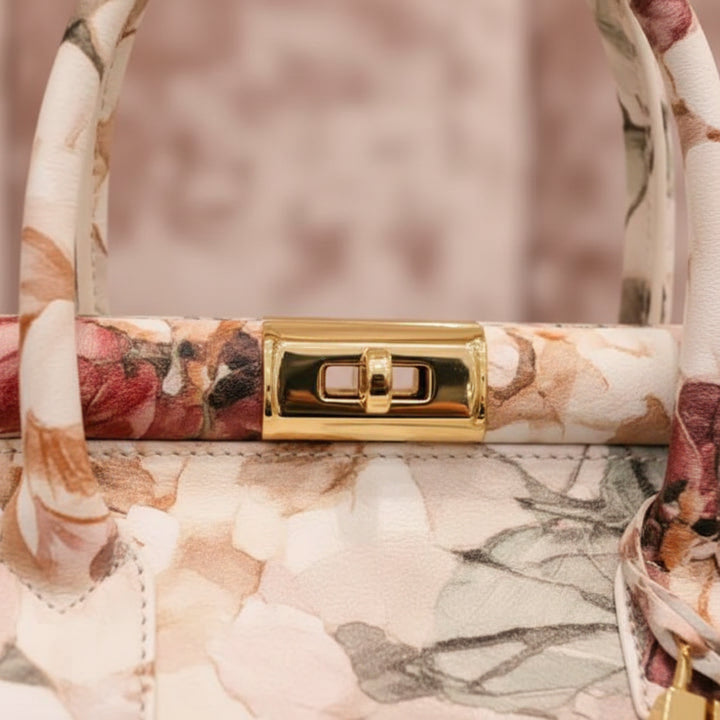 Borsa Bauletto "Flower" – 100% Vera Pelle Made in Italy