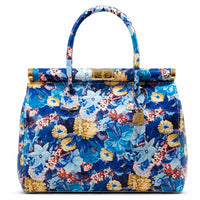 SOFIA – Floral Handbag in Genuine Artisan Leather (Made in Italy)