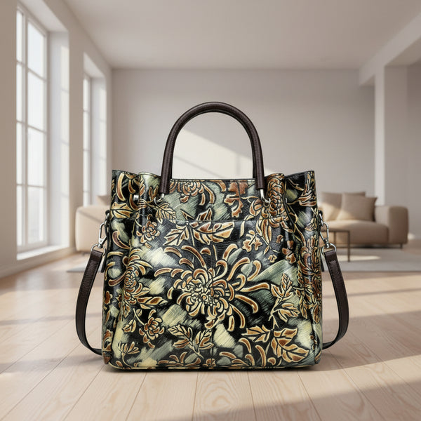 Borsa piccola a tracolla da donna con stampa tridimensionale in rilievo PELLE MODELLO LILLY