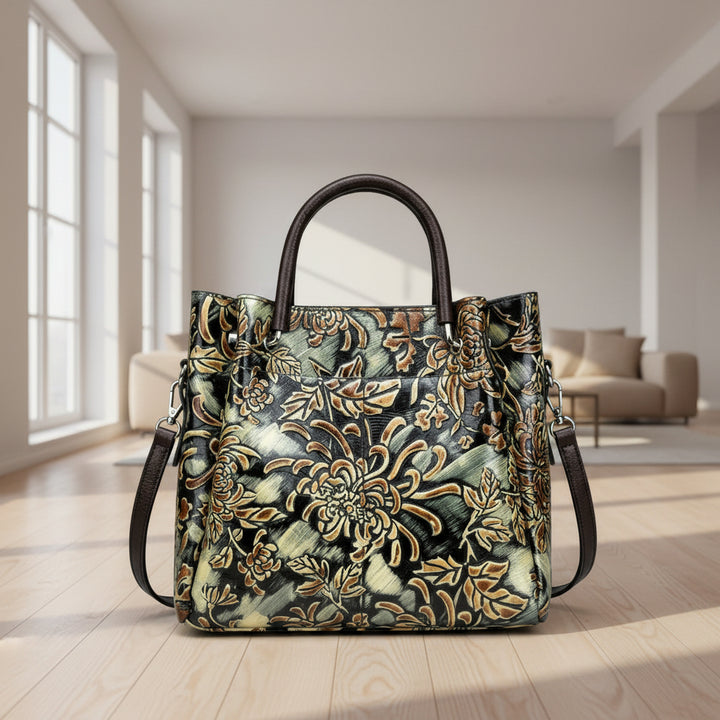 Borsa piccola a tracolla da donna con stampa tridimensionale in rilievo PELLE MODELLO LILLY