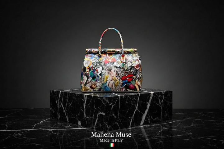 MUSE – Borsa a Mano Pop-Art in Vera Pelle Artigianale (Made in Italy)[Pre-Order: Ships June 29]