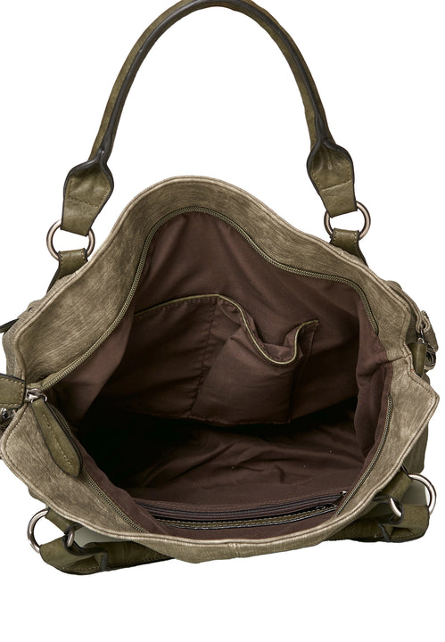 Women's vintage eco-leather handbag ARMY model