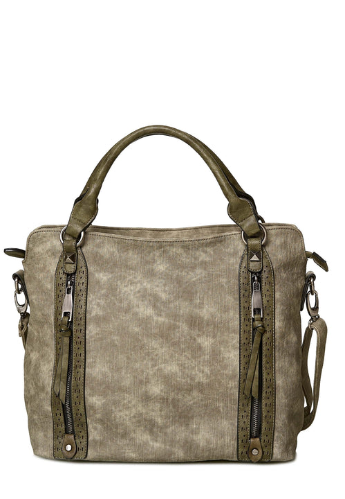 Women's vintage eco-leather handbag ARMY model